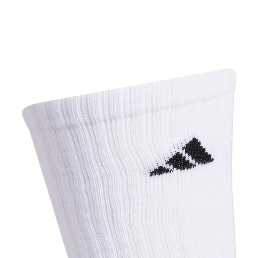 ADIDAS• ATHLETIC CUSHIONED CREW  SOCKS • 6 PAIRS